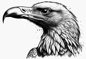 Vulture with bleeding wing tattoo idea