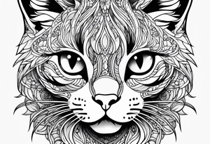 Chilish cat tattoo idea