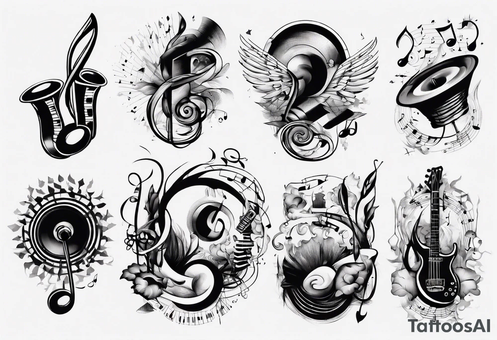 music sound tattoo idea