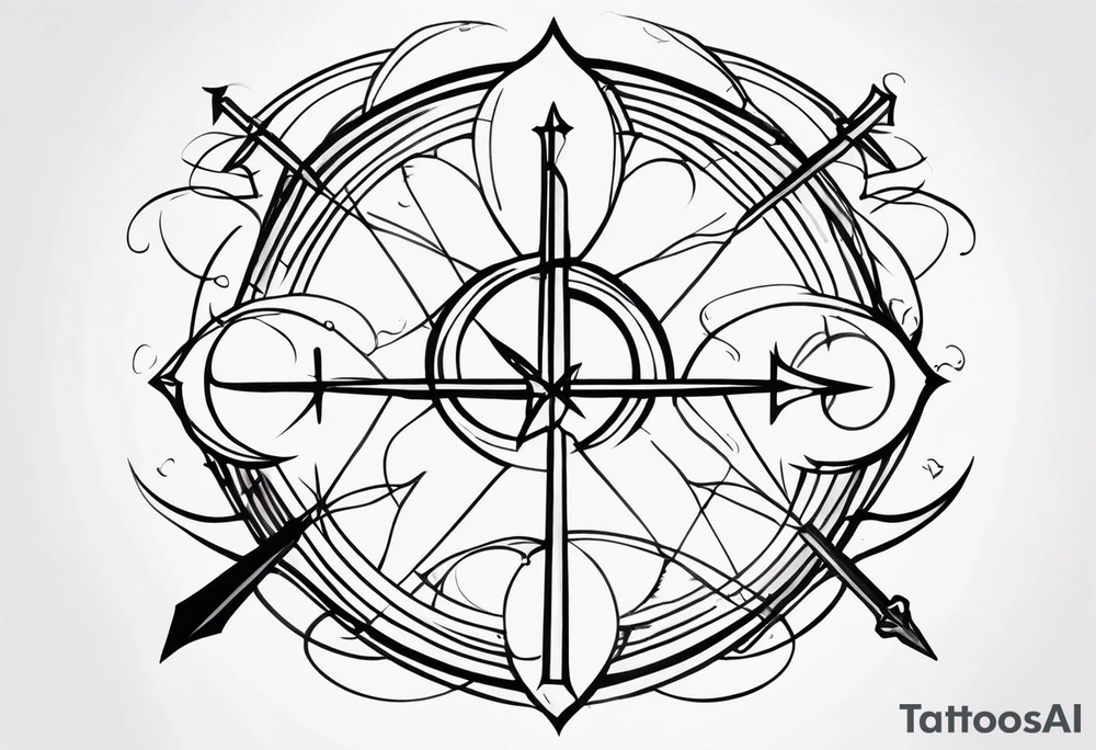 Crossroads between good and evil, indulgence and discipline tattoo idea