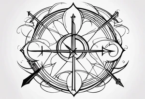 Crossroads between good and evil, indulgence and discipline tattoo idea