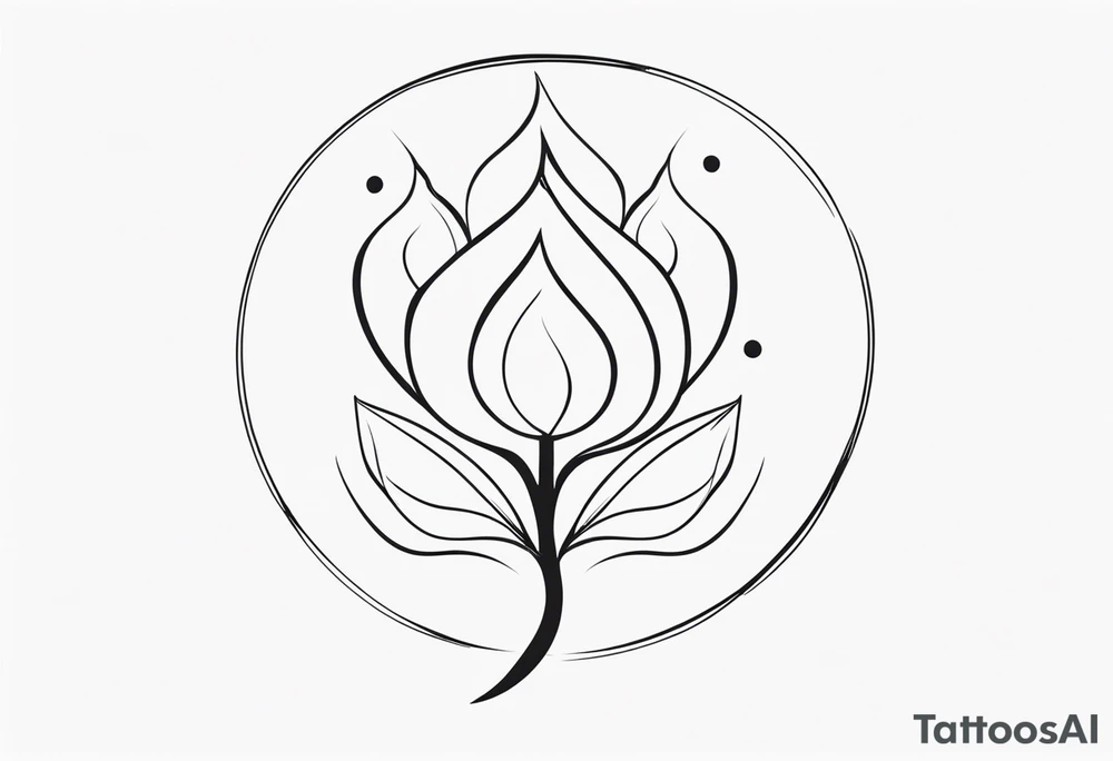 minimalistic symbol for first born child tattoo idea