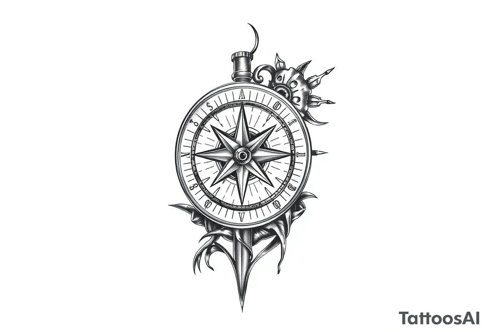 compass tattoo idea