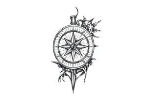 compass tattoo idea