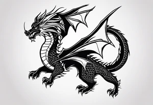 black dragon tattoo idea
