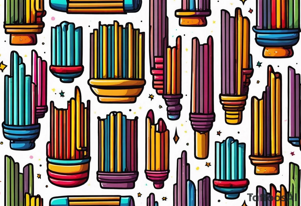 Organ pipes tattoo idea