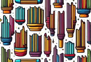Organ pipes tattoo idea