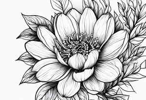 February and September birth flower dainty tattoo idea