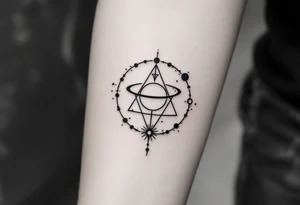 reloj de arena, universo tattoo idea