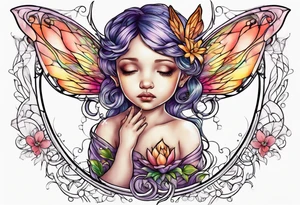 Fairy fetus tattoo idea