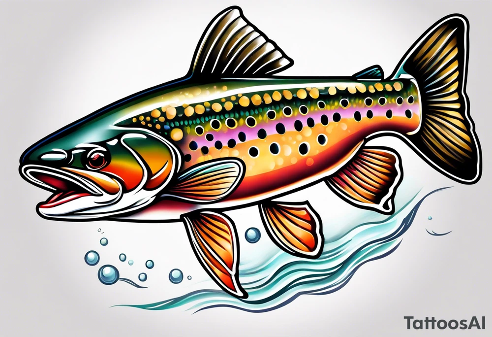 Brook trout tattoo idea