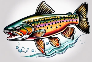 Brook trout tattoo idea