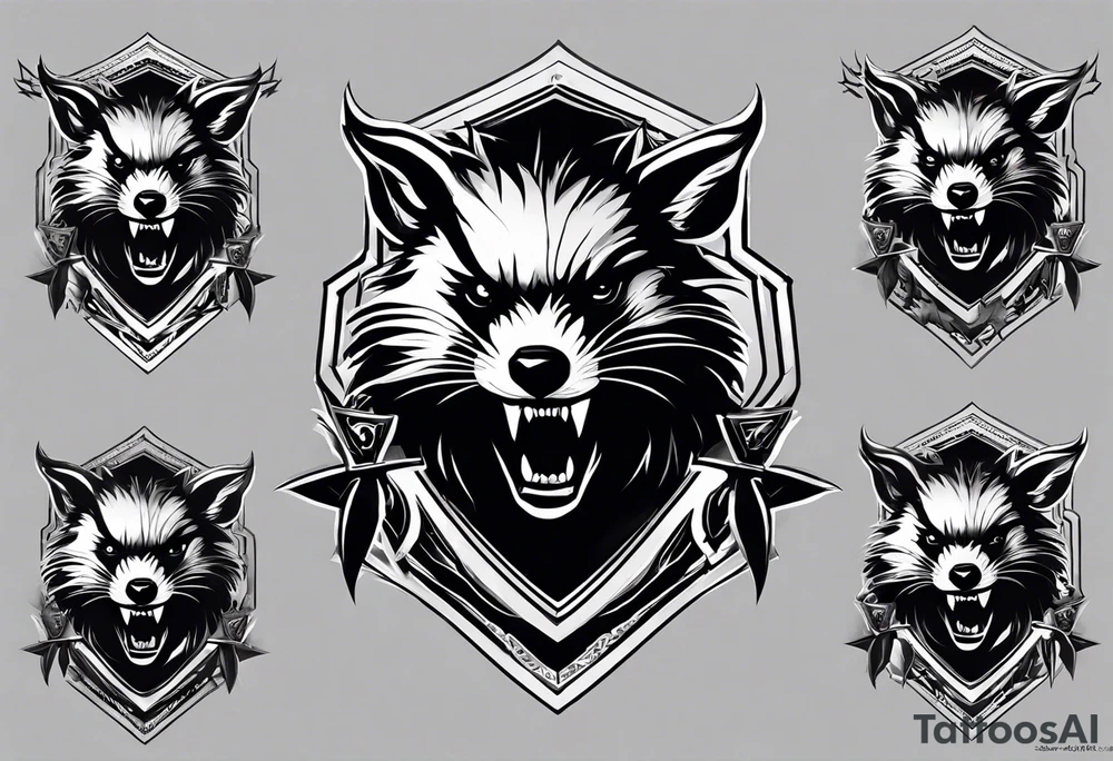 Draw me psychopath badger/Warrior with aggressive full body, killer face with a smile, very long nails and he attacks like a Bloody Warrior to us and also, he has very deadly looking. He fights with his nails. Everybody scares after their first sight. Give me horror type Badger Tattoo. tattoo idea