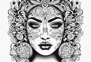 discipline and consistency words with a face tattoo idea