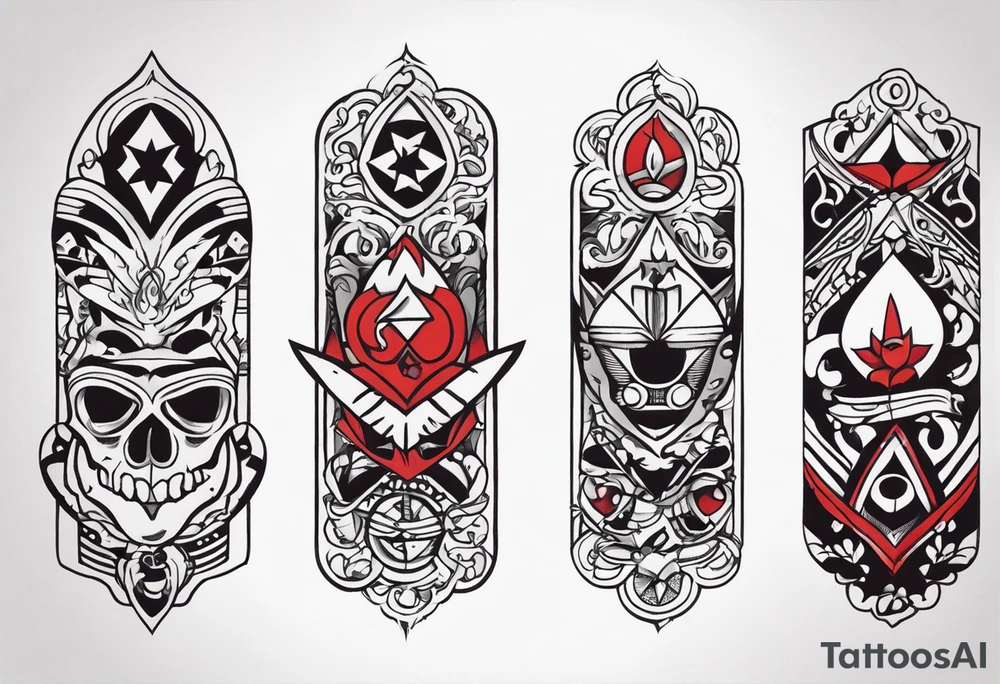 Rock a billy arm sleeve tattoo idea