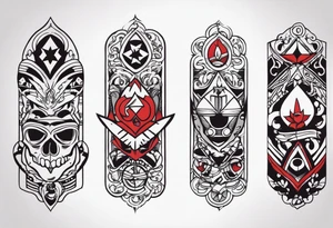 Rock a billy arm sleeve tattoo idea
