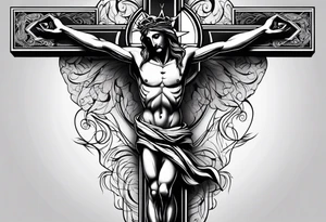 crucifix tattoo idea