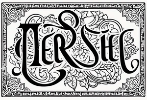 Text saying “Persia” tattoo idea