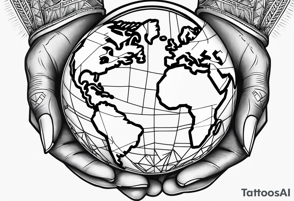 Gods strong hands holding the earth 🌎 tattoo idea