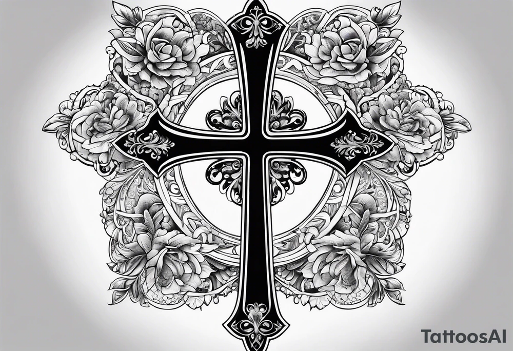Russian orthodox cross tattoo idea
