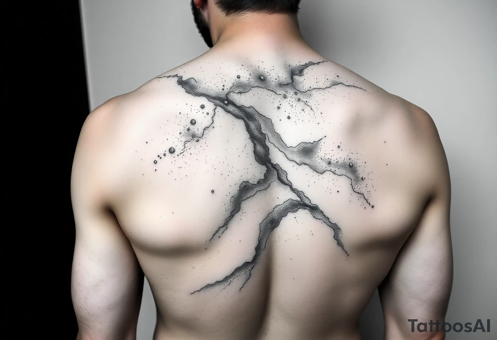 Beautiful and epic 3d milky way that appears to be what is beneath the skin. Make it drape over the shoulder and move to the middle back tattoo idea