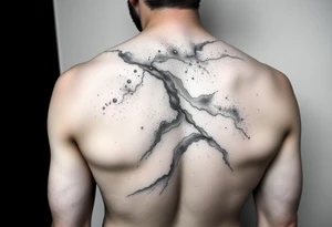Beautiful and epic 3d milky way that appears to be what is beneath the skin. Make it drape over the shoulder and move to the middle back tattoo idea