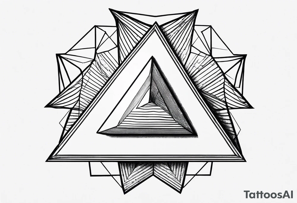 A triangle with nothing inside of it very simple, just a few lines tattoo idea A triangle with nothing inside of it very simple, just a few lines tattoo idea