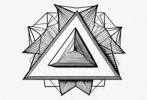 A triangle with nothing inside of it very simple, just a few lines tattoo idea