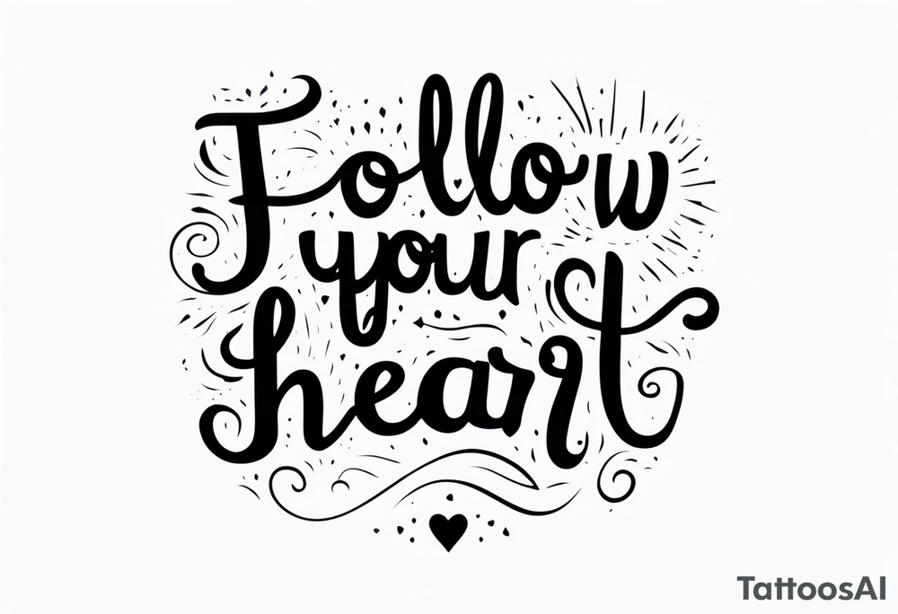 Follow  your heart tattoo idea