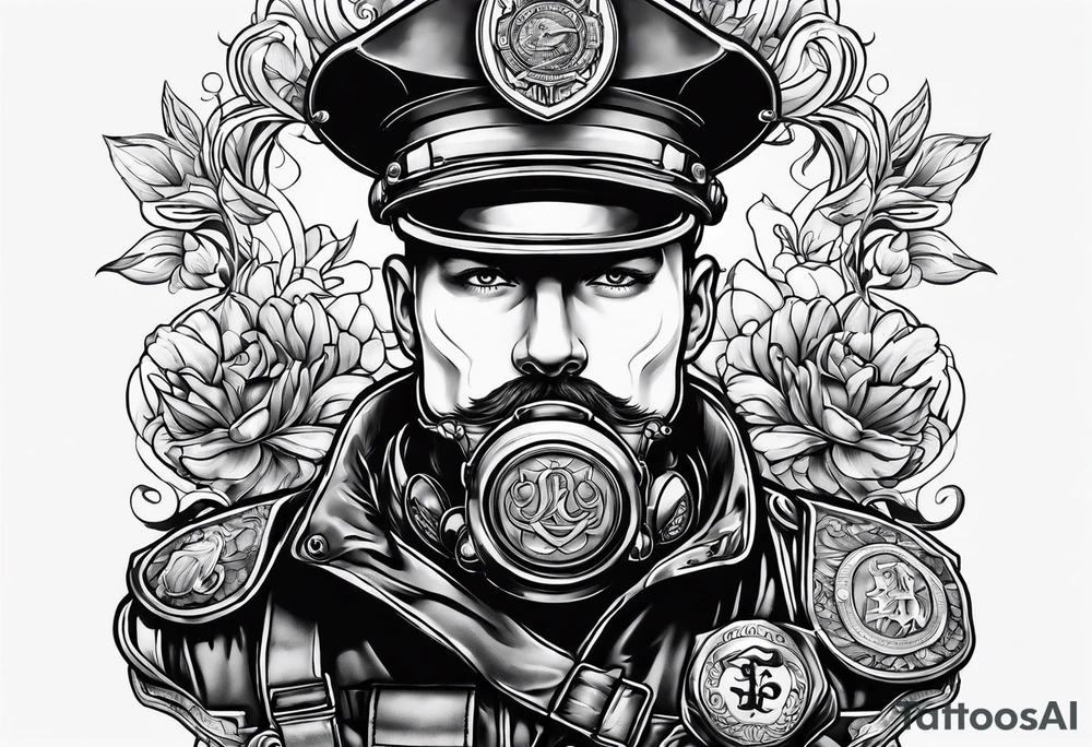 Small tattoo from a Belgian firefighter tattoo idea