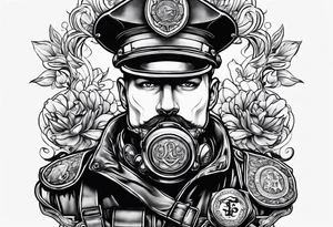 Small tattoo from a Belgian firefighter tattoo idea