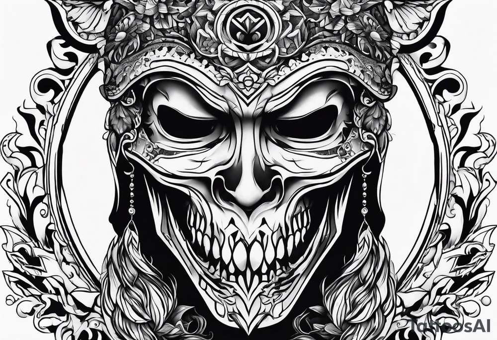 ghost
face killer from scream tattoo idea