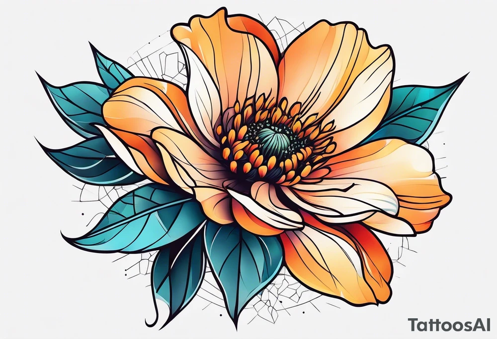 Minimalist flower tattoo idea