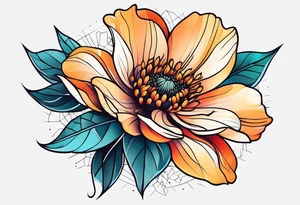 Minimalist flower tattoo idea