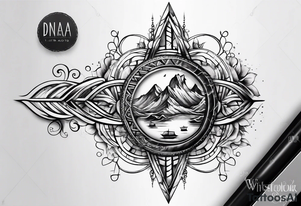 DNA strand tattoo idea