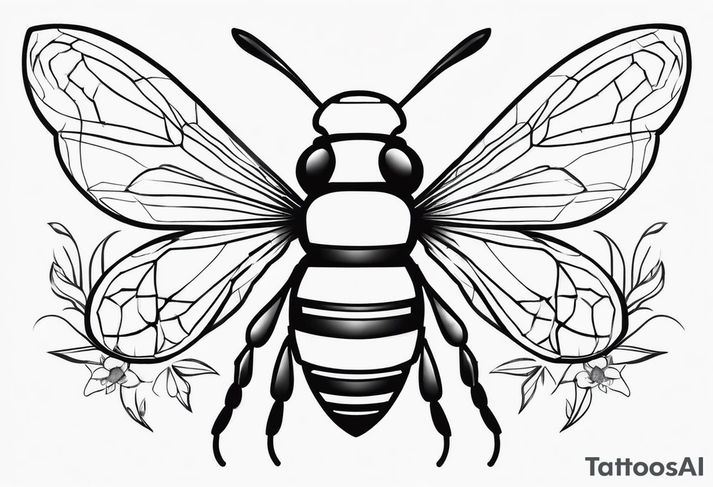 tattoo of mother bee tattoo idea