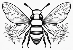 tattoo of mother bee tattoo idea