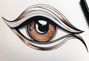 Side view of a Snake eye with copper iris tattoo idea