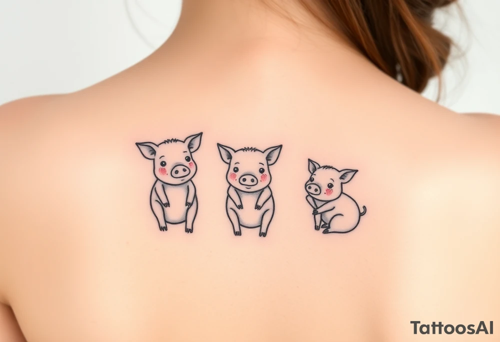 Three little pigs nursery rhyme tattoo idea