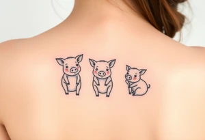 Three little pigs nursery rhyme tattoo idea