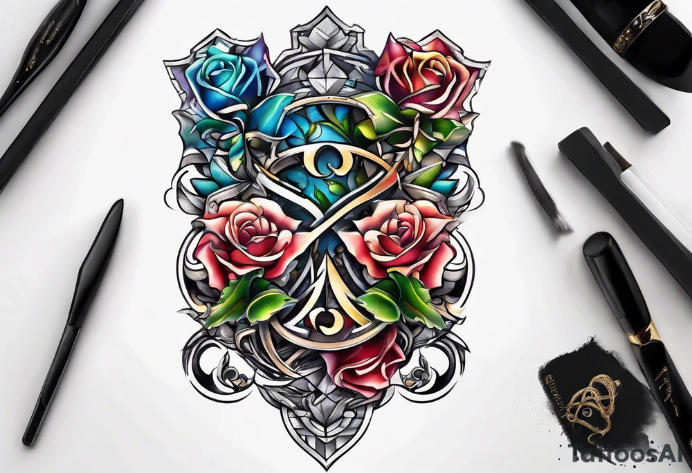 Two Puzzle pieces tattoo idea