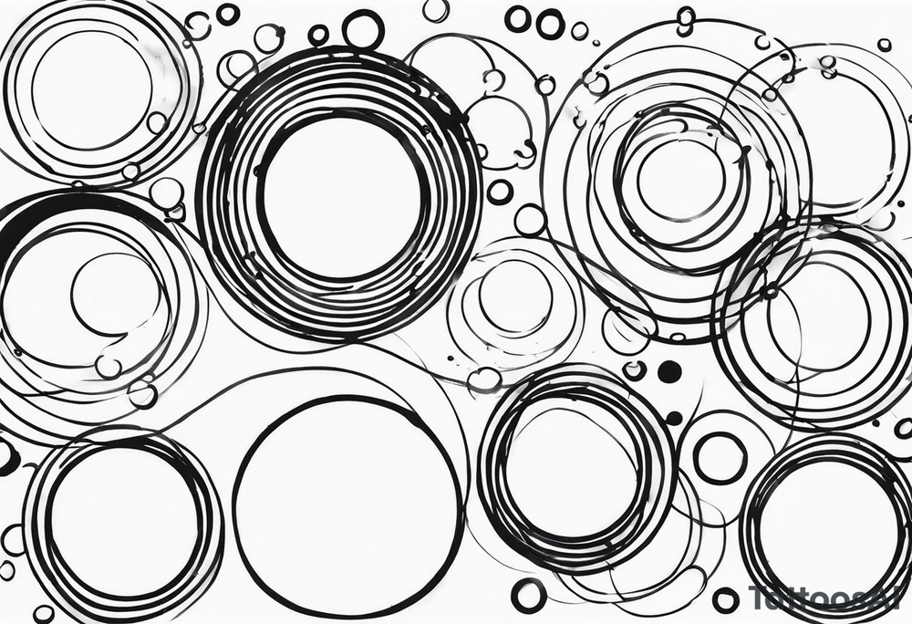 Circles and bubbles tattoo idea