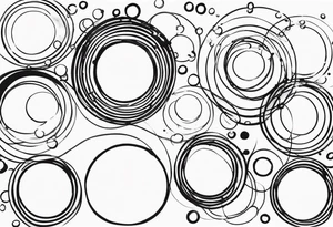 Circles and bubbles tattoo idea
