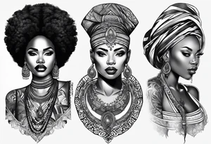 Afro art tattoo idea