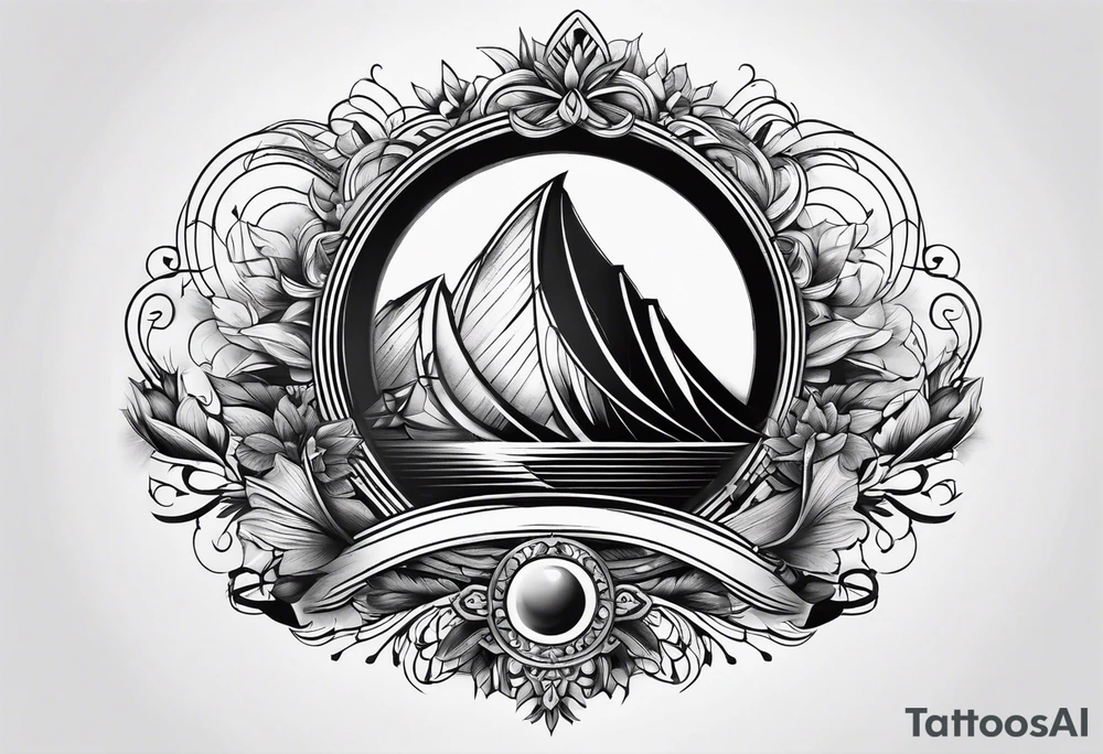 kompass mit L un C tattoo idea