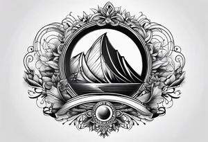 kompass mit L un C tattoo idea