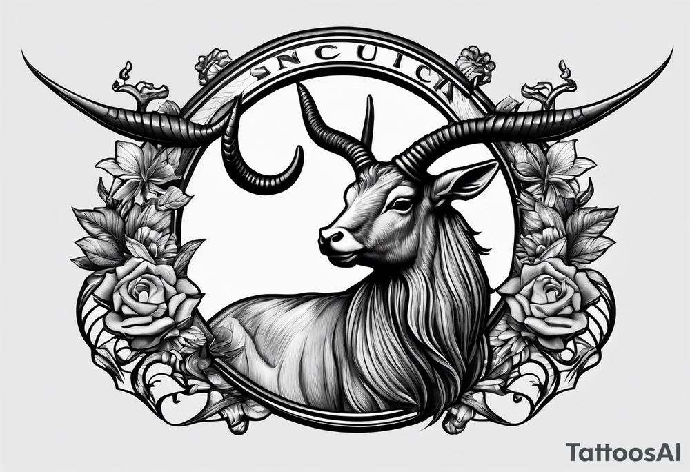 capricorn with sunglasses and shotgun tattoo idea