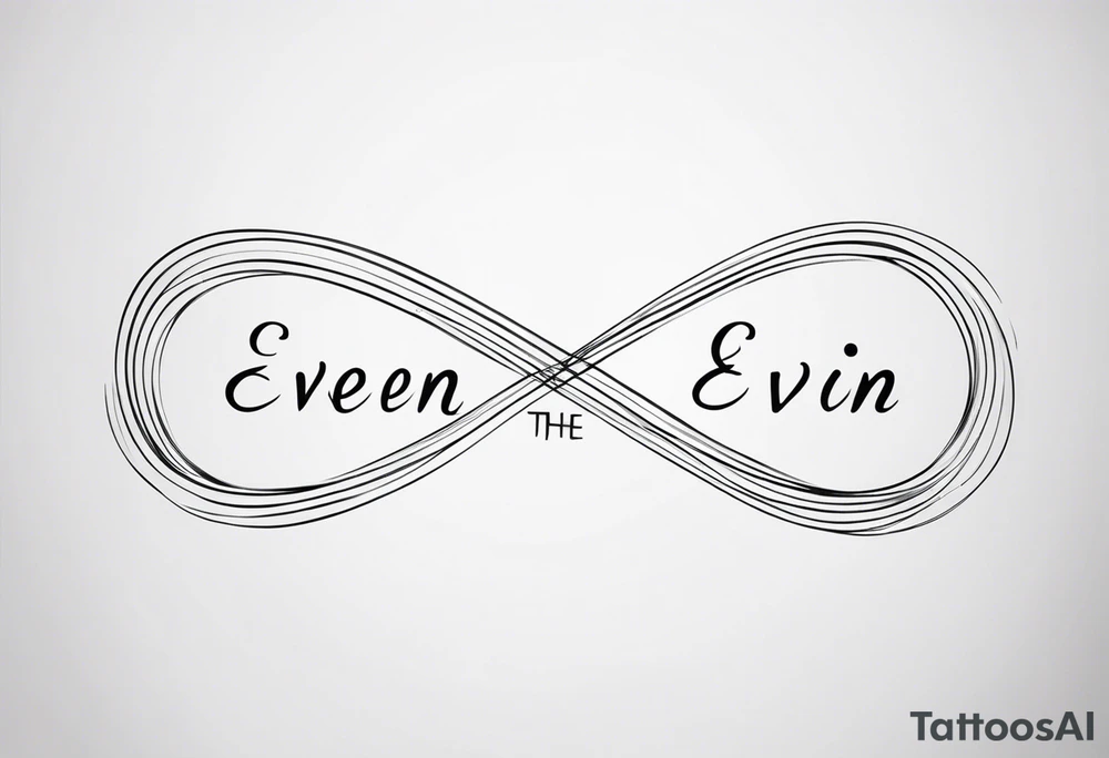 The words Even If and infinity symbol tattoo idea