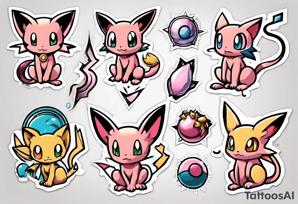 Pokemon Mew tattoo idea