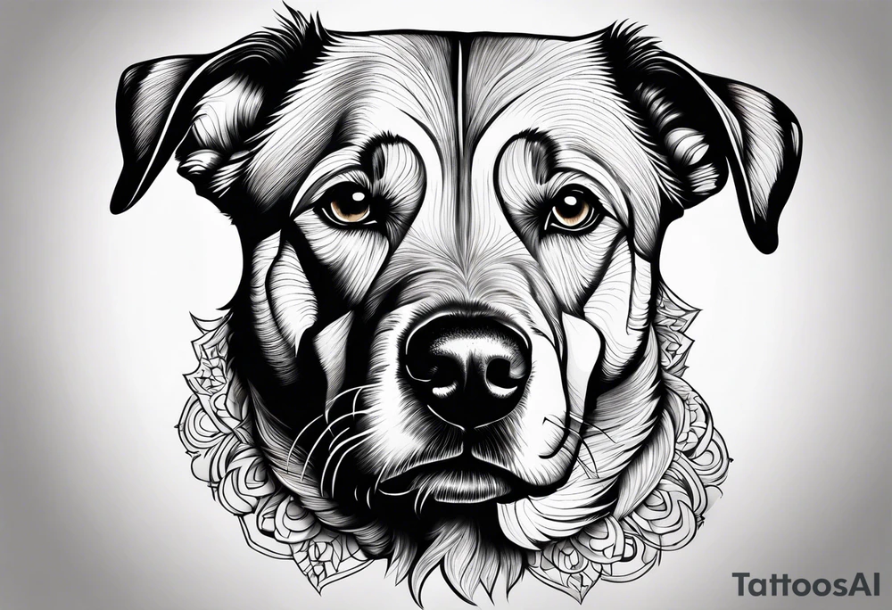 a dog tattoo idea